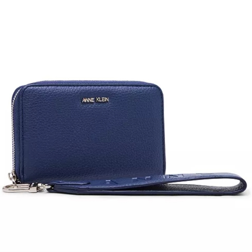 Anne Klein Zip Wallet - Navy Blue **NWT*"